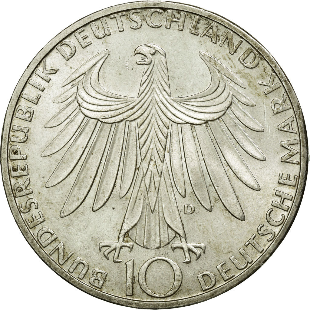 Coin, GERMANY - FEDERAL REPUBLIC, 10 Mark, 1972, Munich, MS(60-62), Silver