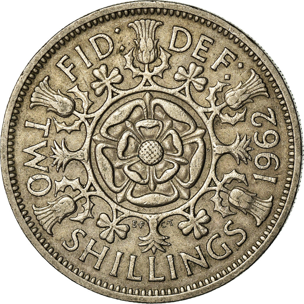 Moneta, Gran Bretagna, Elizabeth II, Florin, Two Shillings, 1962, MB+