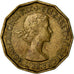 Monnaie, Grande-Bretagne, Elizabeth II, 3 Pence, 1953, TB+, Nickel-brass, KM:886
