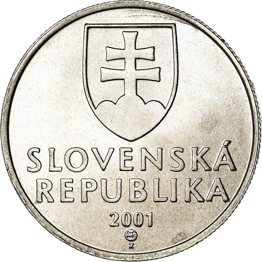 Münze, Slowakei, 20 Halierov, 2001, UNZ, Aluminium, KM:18