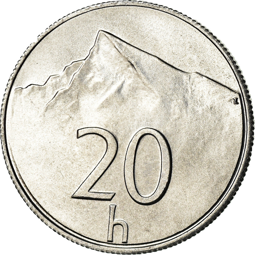 Münze, Slowakei, 20 Halierov, 2001, UNZ, Aluminium, KM:18