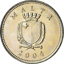 Coin, Malta, 2 Cents, 2004, MS(63), Copper-nickel, KM:94