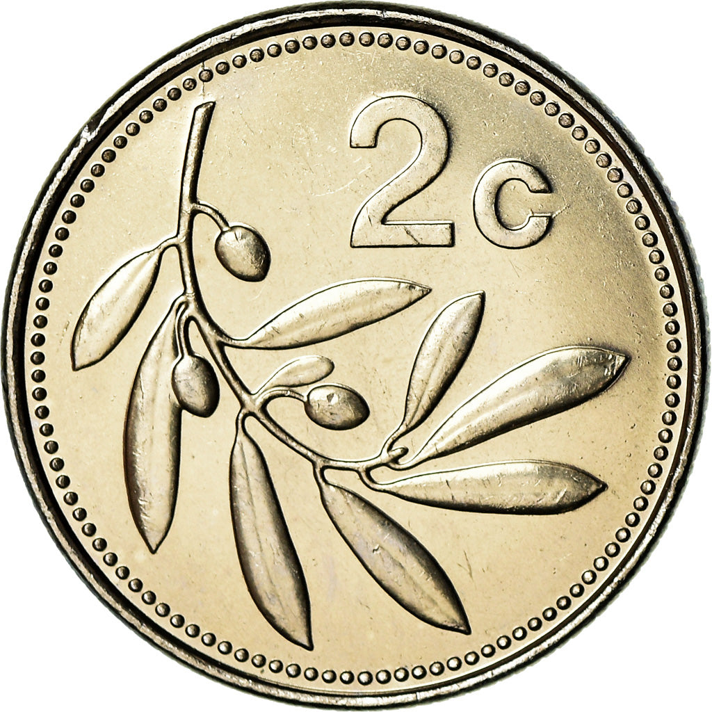 Coin, Malta, 2 Cents, 2004, MS(63), Copper-nickel, KM:94