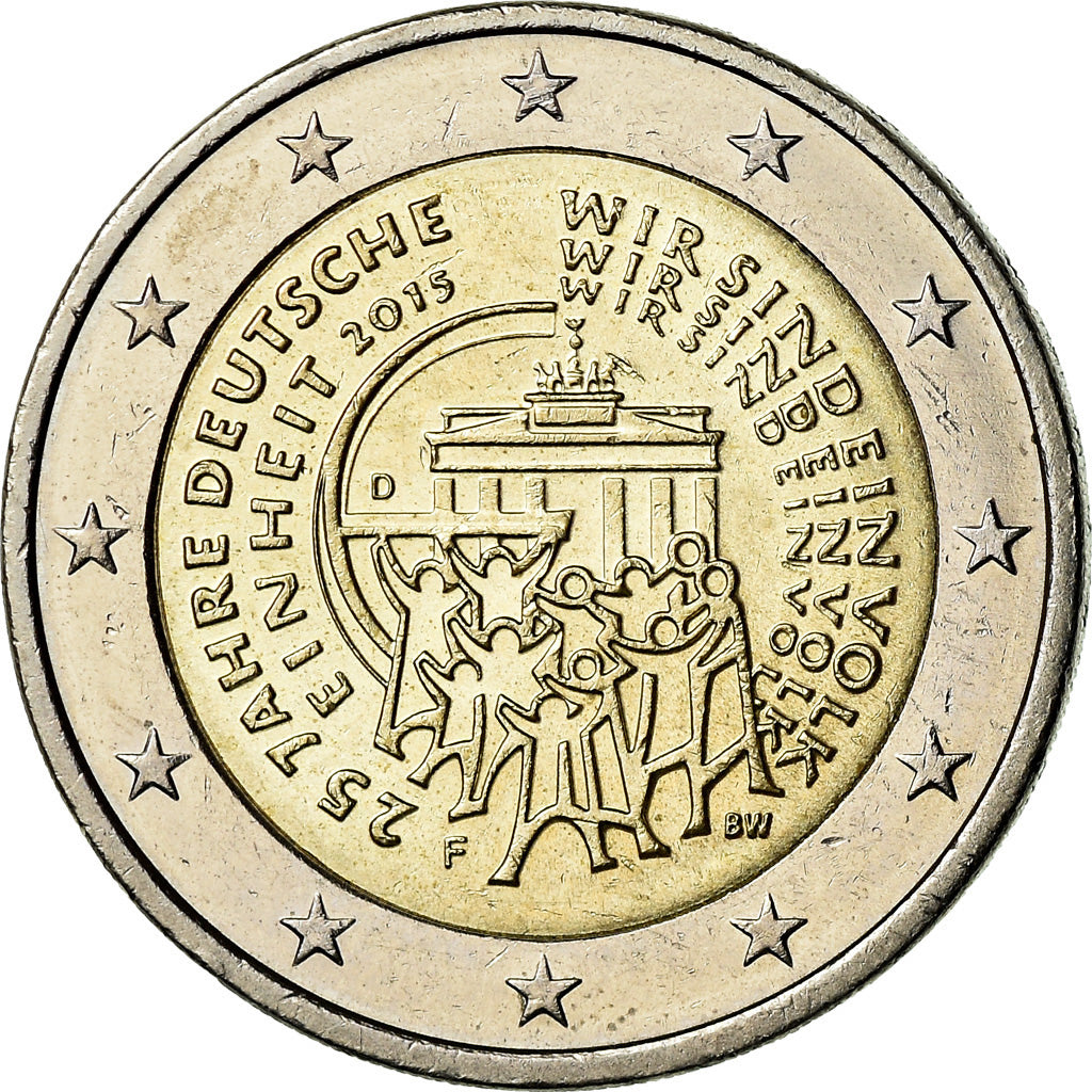 Alemanha, 2 Euro, 25 years, 2015, EF(40-45), Bimetálico