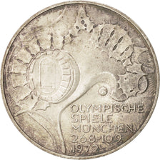 Monnaie, République fédérale allemande, 10 Mark, 1972, Karlsruhe, SUP