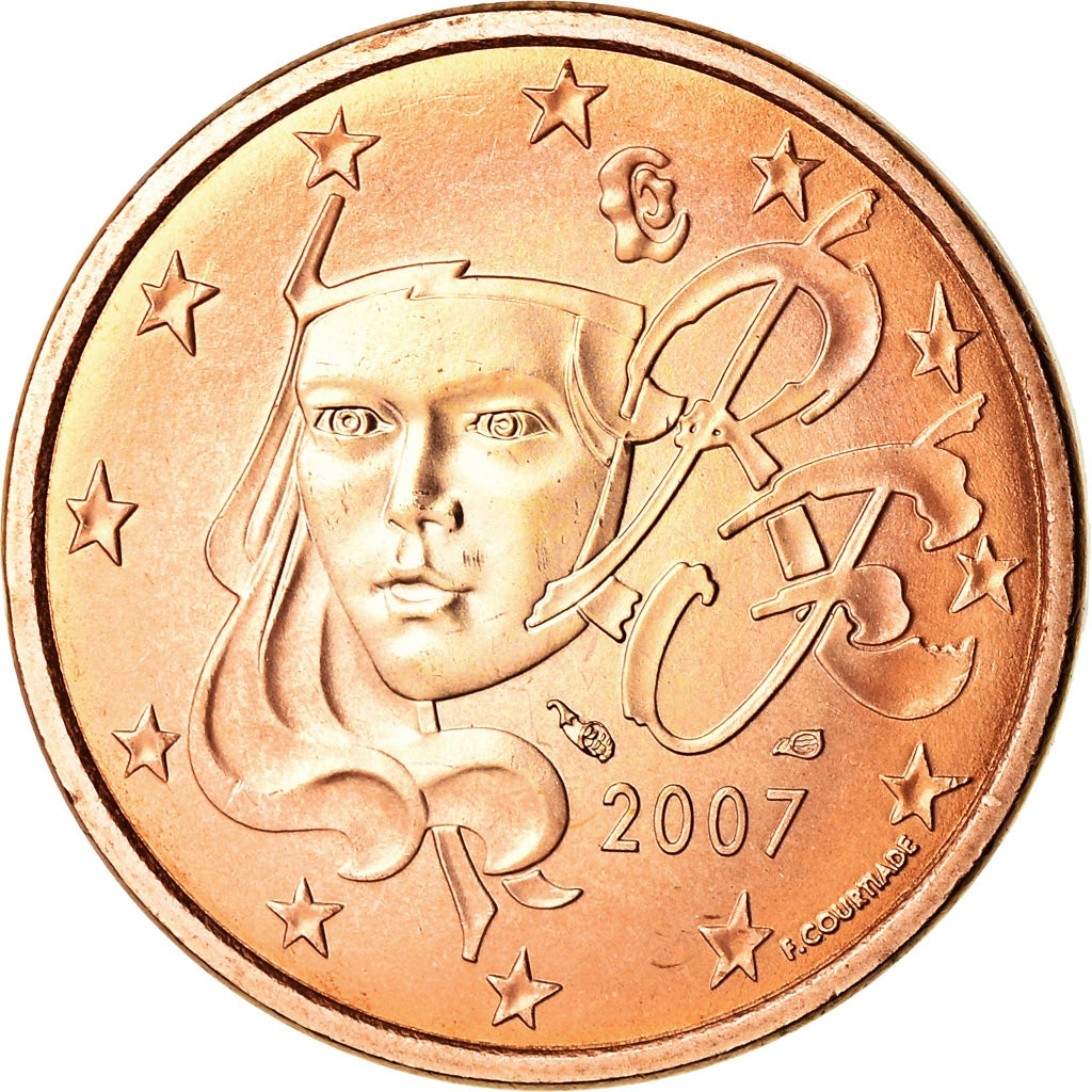 Francia, 5 Euro Cent, 2007, SPL, Acciaio placcato rame, Gadoury:3, KM:1284