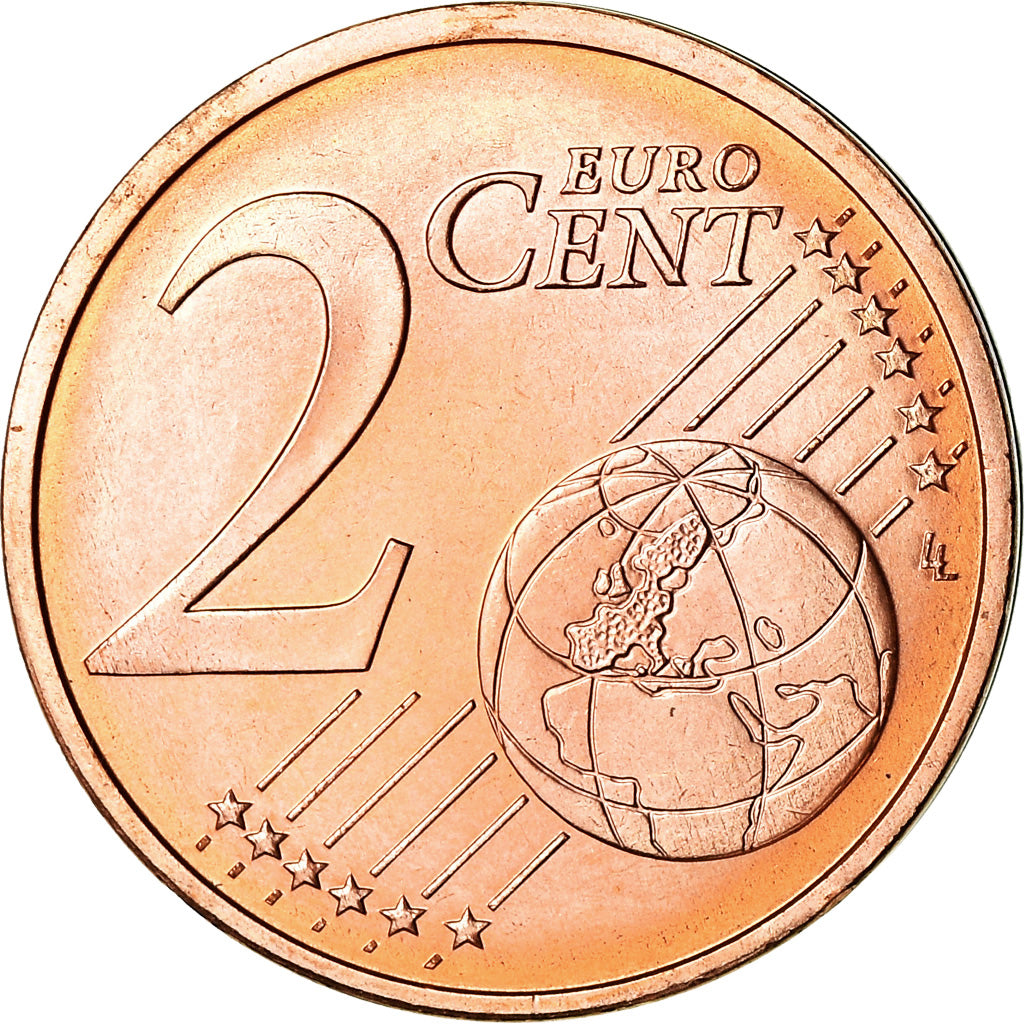 Frankrijk, 2 Euro Cent, 2008, UNC-, Copper Plated Steel, Gadoury:2, KM:1283