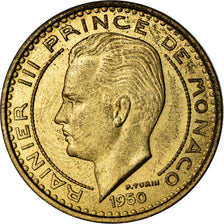 Coin, Monaco, Rainier III, 50 Francs, Cinquante, 1950, AU(55-58)