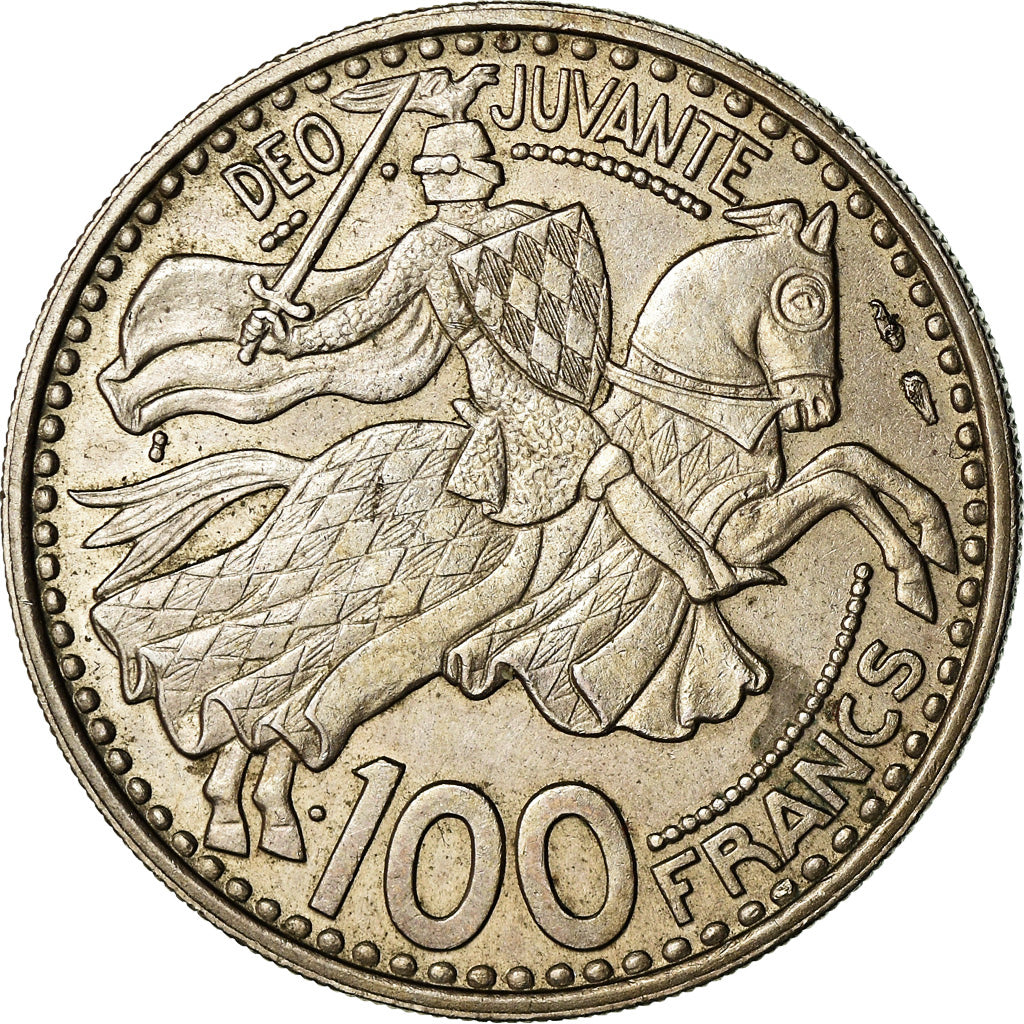 Moneta, Monaco, Rainier III, 100 Francs, Cent, 1950, SPL-, Rame-nichel, KM:133
