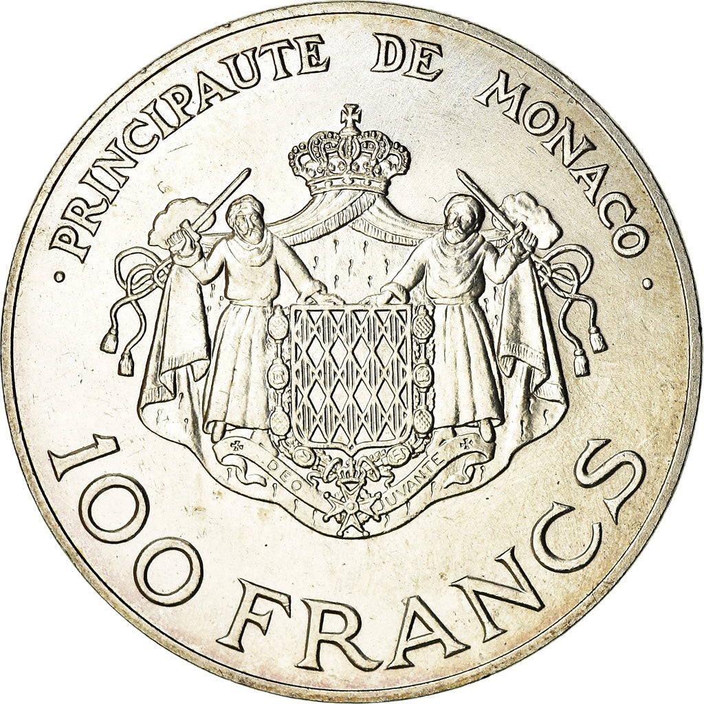 Coin, Monaco, Rainier III, 100 Francs, 1982, AU(55-58), Silver, KM:161