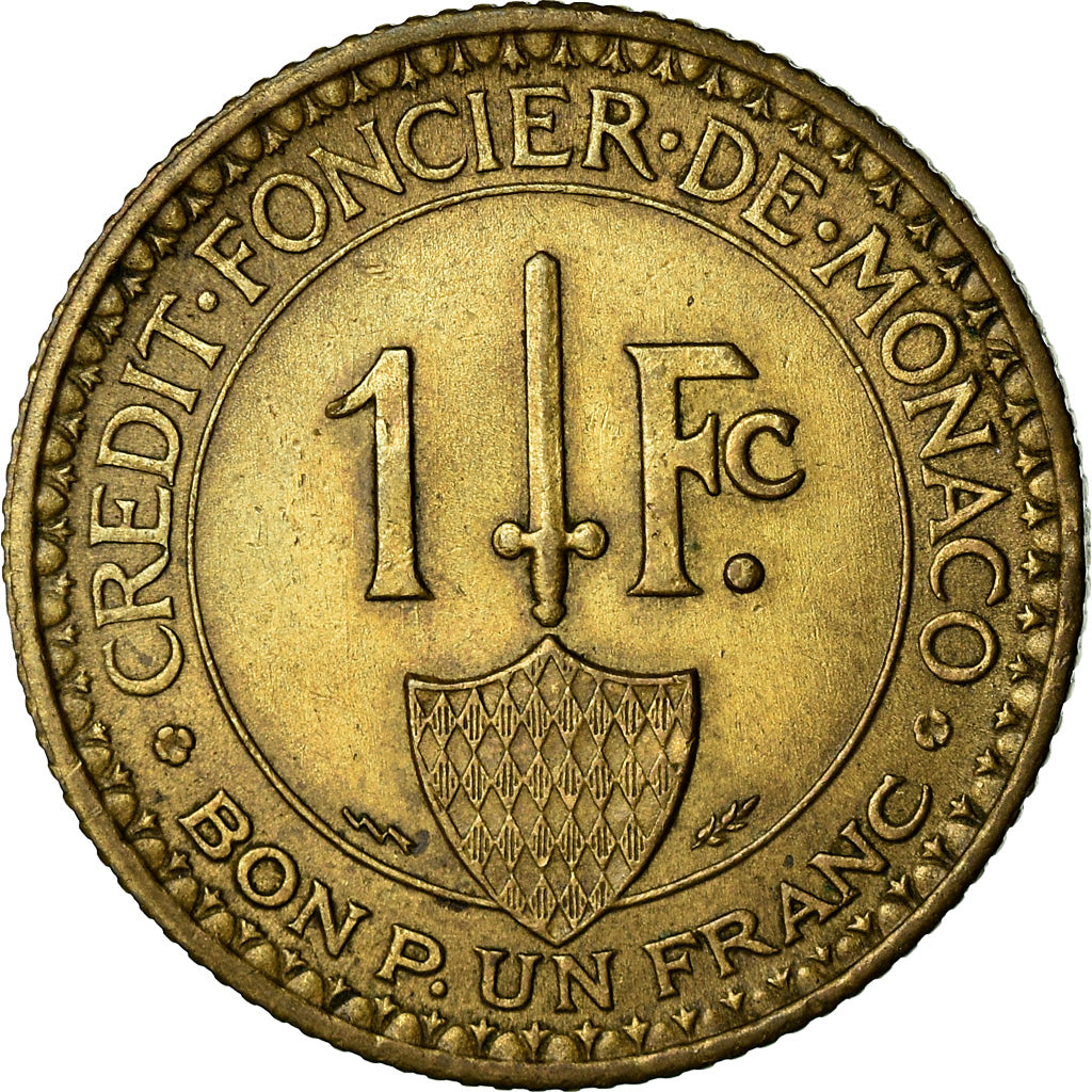 Monnaie, Monaco, Louis II, Franc, 1926, Poissy, TTB, Aluminum-Bronze