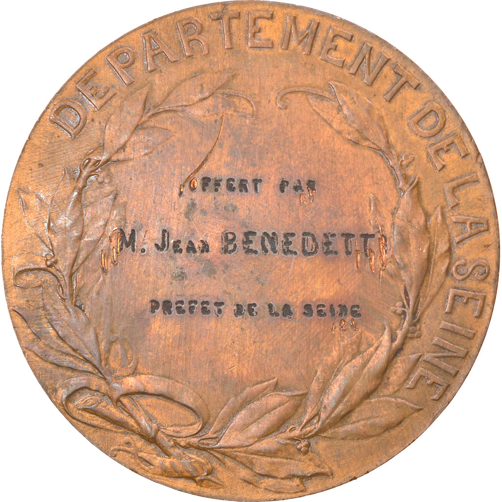 França, Medal, Département de la Seine, Jean Benedetti, Préfet, Políticas