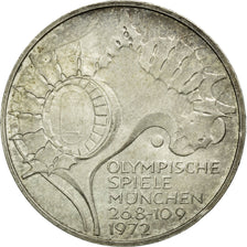 Coin, GERMANY - FEDERAL REPUBLIC, 10 Mark, 1972, Stuttgart, MS(60-62), Silver