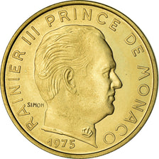 Coin, Monaco, Rainier III, 20 Centimes, 1975, FDC, MS(65-70), Aluminum-Bronze