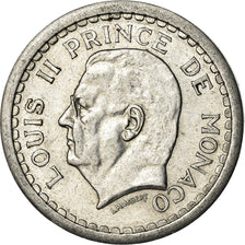 Coin, Monaco, Louis II, 2 Francs, 1943, Poissy, AU(50-53), Aluminum, KM:121