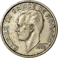 Coin, Monaco, Rainier III, 100 Francs, Cent, 1956, VF(30-35), Copper-nickel