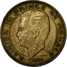 Monnaie, Monaco, Rainier III, 20 Francs, Vingt, 1951, TB, Aluminum-Bronze