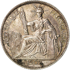 Coin, FRENCH INDO-CHINA, 20 Cents, 1902, Paris, EF(40-45), Silver, KM:10