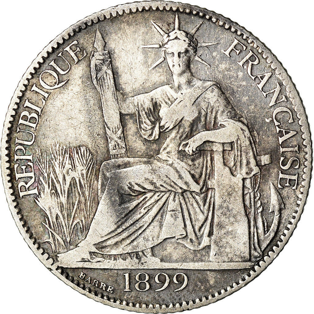 Coin, FRENCH INDO-CHINA, 20 Cents, 1899, Paris, VF(30-35), Silver, KM:10
