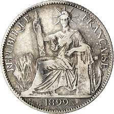 Coin, FRENCH INDO-CHINA, 20 Cents, 1899, Paris, VF(30-35), Silver, KM:10