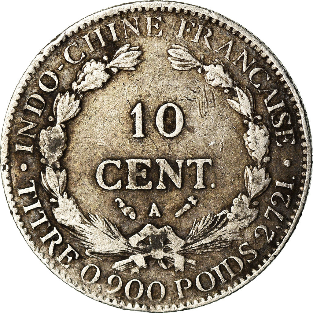 Coin, FRENCH INDO-CHINA, 10 Cents, 1885, Paris, VF(30-35), Silver, KM:2