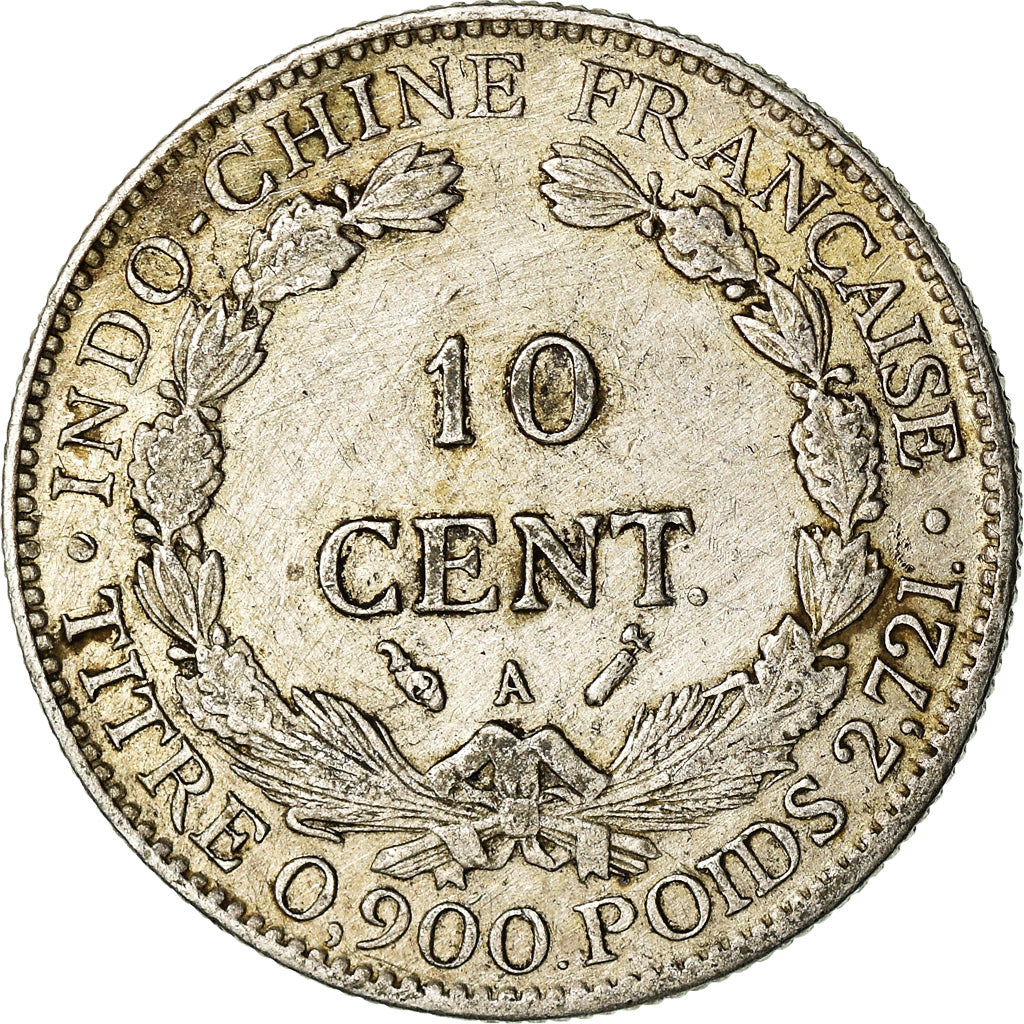 Coin, FRENCH INDO-CHINA, 10 Cents, 1885, Paris, EF(40-45), Silver, KM:2