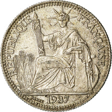 Moneta, INDOCINA FRANCESE, 10 Cents, 1937, Paris, BB+, Argento, KM:16.2