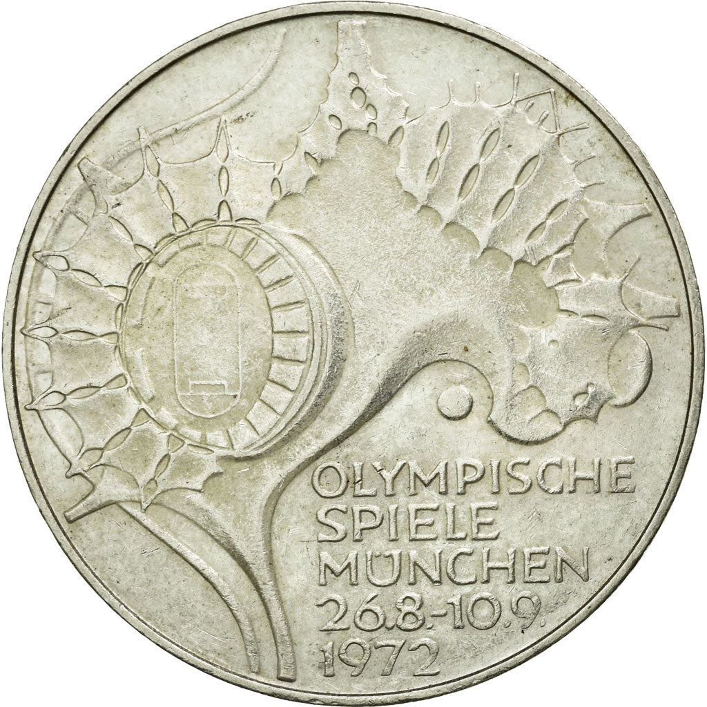 Coin, GERMANY - FEDERAL REPUBLIC, 10 Mark, 1972, Stuttgart, MS(60-62), Silver