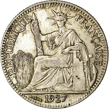 Coin, FRENCH INDO-CHINA, 10 Cents, 1927, Paris, EF(40-45), Silver, KM:16.1