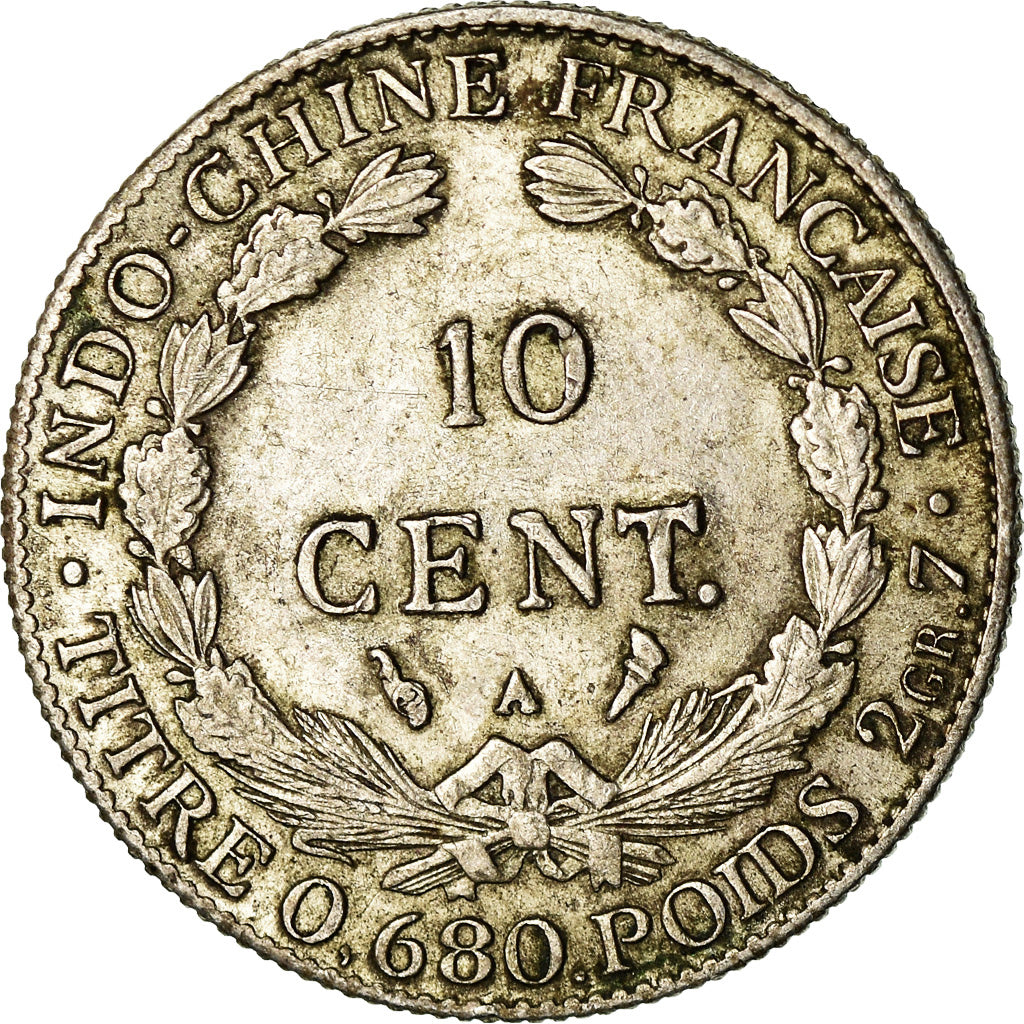 Coin, FRENCH INDO-CHINA, 10 Cents, 1927, Paris, EF(40-45), Silver, KM:16.1