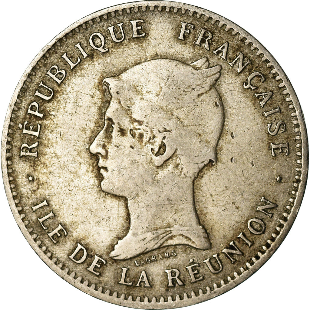 Coin, Réunion, 50 Centimes, 1896, VF(20-25), Copper-nickel, KM:4, Lecompte:41