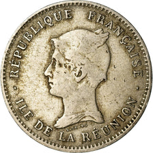 Coin, Réunion, 50 Centimes, 1896, VF(20-25), Copper-nickel, KM:4, Lecompte:41