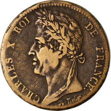 Moneta, Colonie francesi, Charles X, 10 Centimes, 1827, La Rochelle, MB+