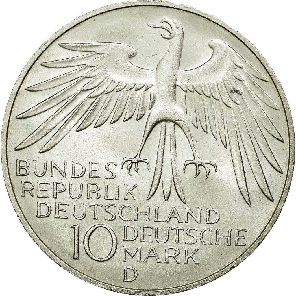 Coin, GERMANY - FEDERAL REPUBLIC, 10 Mark, 1972, Munich, MS(60-62), Silver