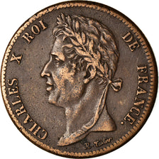 Coin, FRENCH COLONIES, Charles X, 5 Centimes, 1828, Paris, EF(40-45), Bronze