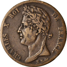 Moneta, Colonie francesi, Charles X, 5 Centimes, 1829, Paris, BB, Bronzo
