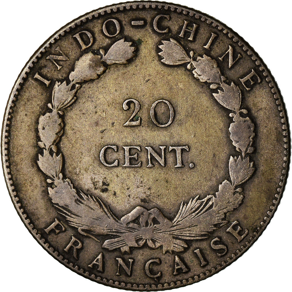Coin, FRENCH INDO-CHINA, 20 Cents, 1920, San Francisco, VF(20-25), Silver