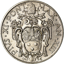 Coin, VATICAN CITY, Pius XI, Lira, 1934, EF(40-45), Nickel, KM:5