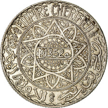 Coin, Morocco, Mohammed V, 10 Francs, AH 1352/1933, Paris, EF(40-45), Silver