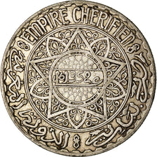 Coin, Morocco, Mohammed V, 20 Francs, AH 1352/1933, Paris, EF(40-45), Silver