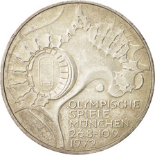 GERMANY - FEDERAL REPUBLIC, 10 Mark, 1972, Munich, AU(55-58), Silver, KM:133