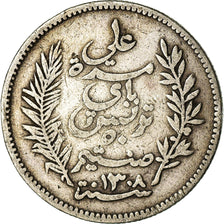 Coin, Tunisia, Ali Bey, 50 Centimes, 1891, Paris, EF(40-45), Silver, KM:223