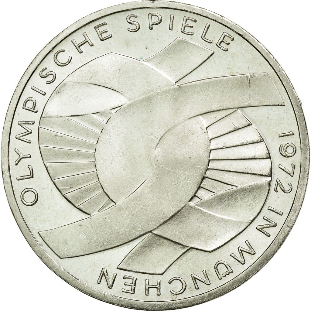 Coin, GERMANY - FEDERAL REPUBLIC, 10 Mark, 1972, Karlsruhe, MS(60-62), Silver