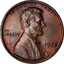 Coin, United States, Lincoln Cent, Cent, 1972, U.S. Mint, Philadelphia