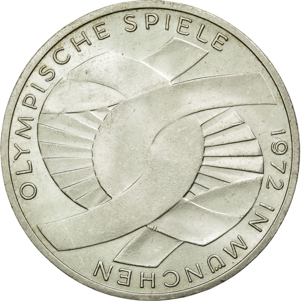 Coin, GERMANY - FEDERAL REPUBLIC, 10 Mark, 1972, Karlsruhe, MS(60-62), Silver