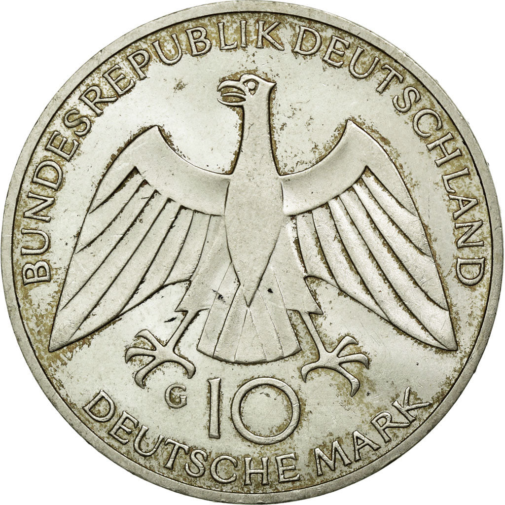 Coin, GERMANY - FEDERAL REPUBLIC, 10 Mark, 1972, Karlsruhe, MS(60-62), Silver