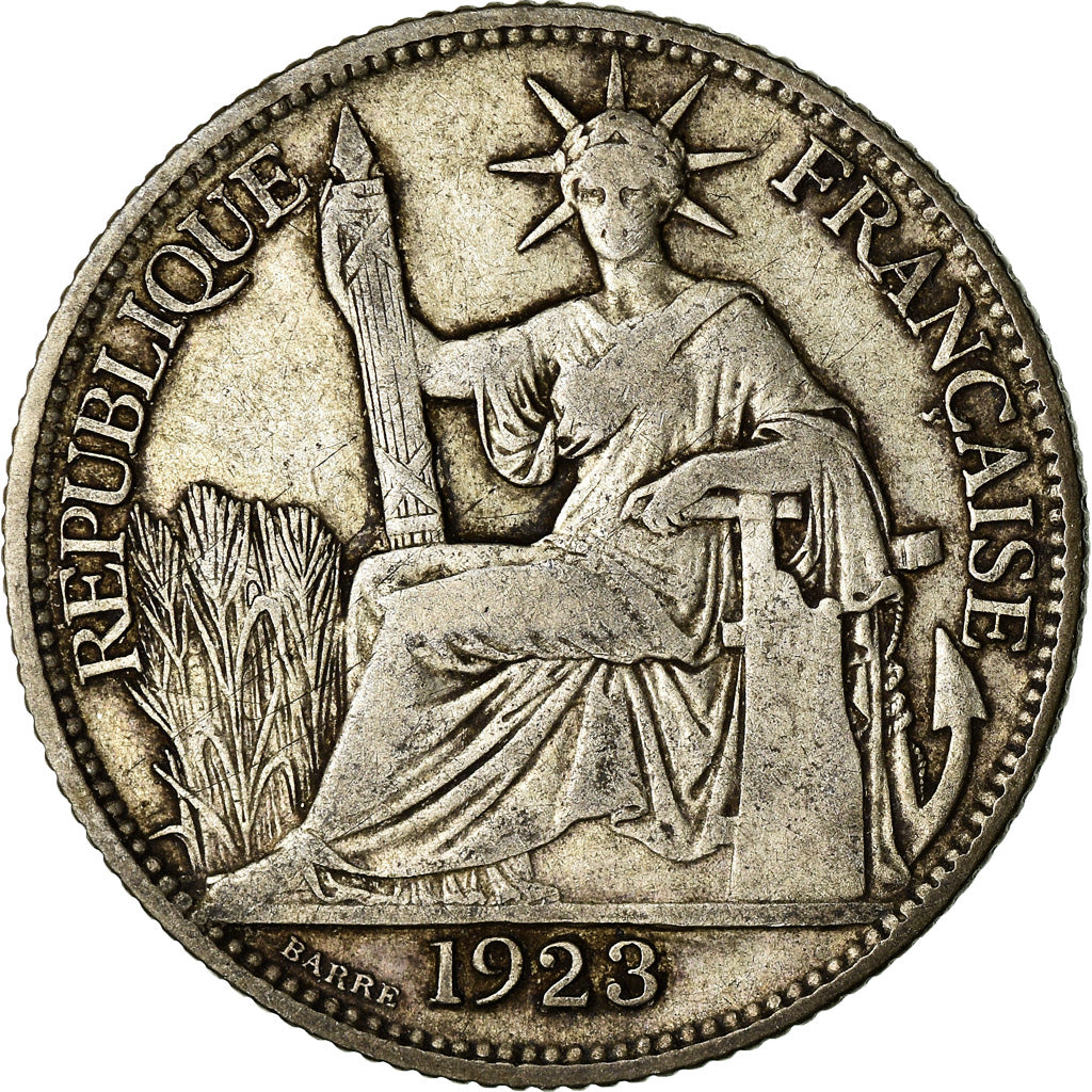 Coin, FRENCH INDO-CHINA, 20 Cents, 1923, Paris, VF(20-25), Silver, KM:17.1