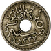 Moneda, Túnez, Muhammad al-Nasir Bey, 5 Centimes, 1919, Paris, MBC, Níquel -