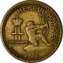 Coin, Monaco, Louis II, 50 Centimes, 1924, EF(40-45), Aluminum-Bronze, KM:110