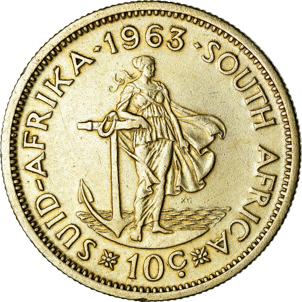 Coin, South Africa, 10 Cents, 1963, EF(40-45), Silver, KM:60